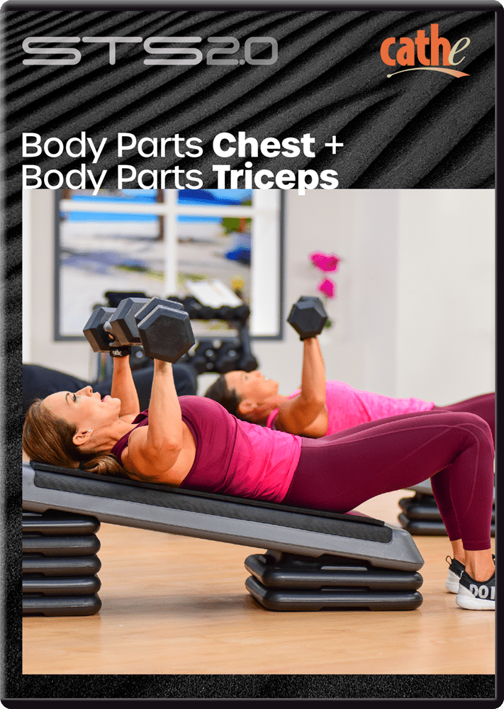 *NEW* Cathe STS 2.0 Body Parts Chest + Body Parts Triceps DVD - Collage Video