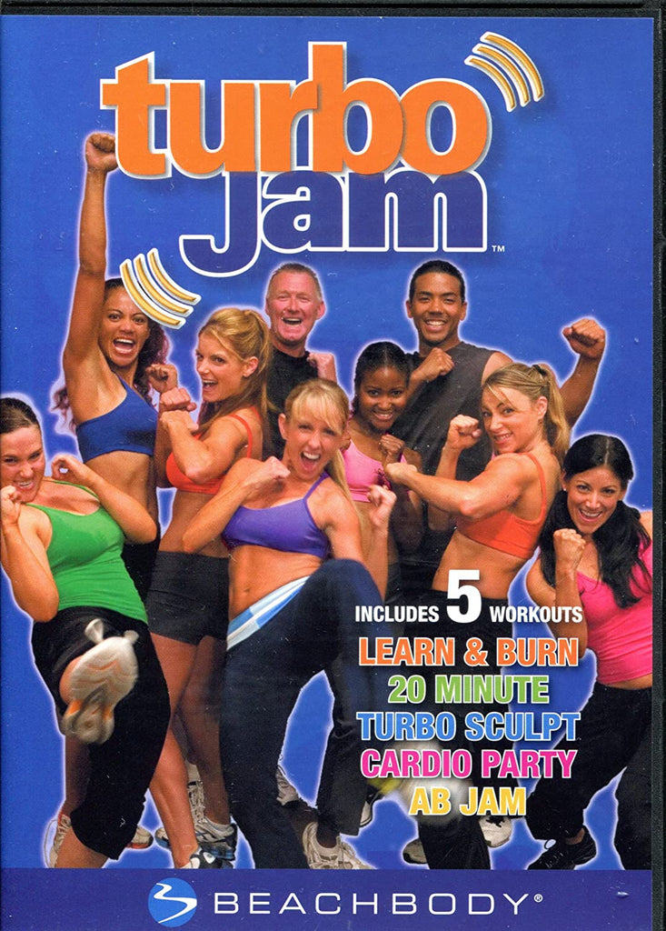 [USED - VERY GOOD] Turbo Jam: 5 Workouts - Learn & Burn, 20 Minute, Turbo Sculpt, Cardio Party, AB Jam (2-DVD set) - Collage Video