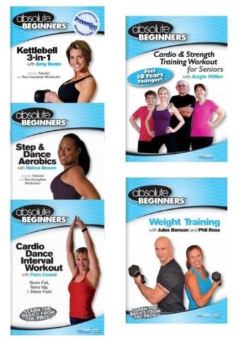 Absolute Beginners: Cardio Dance Interval + Step & Dance Aerobics with Nekea Brown + Weight Training with Jules Benson & Phil Ross + Amy Bento's Kettlebell 3-in-1 + Angie Miller Cardio & Strength Training - Collage Video