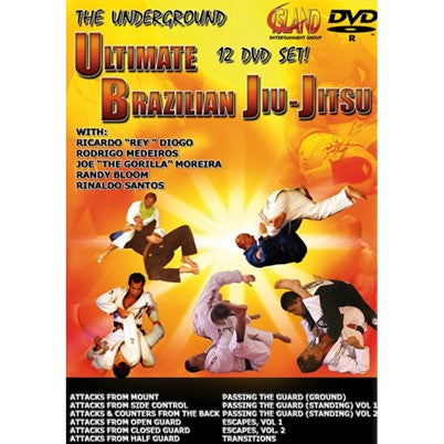 [USED - VERY GOOD] Ultimate Brazilian Jiu Jitsu DVDs Volumes 1-12 (12-DVD Set) - Collage Video