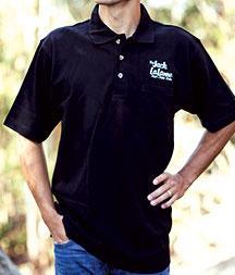 Jack LaLanne Embroidered Black Polo with Pocket - Collage Video