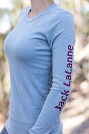 Long Sleeve Ladies Jack LaLanne Thermal Tee - Collage Video